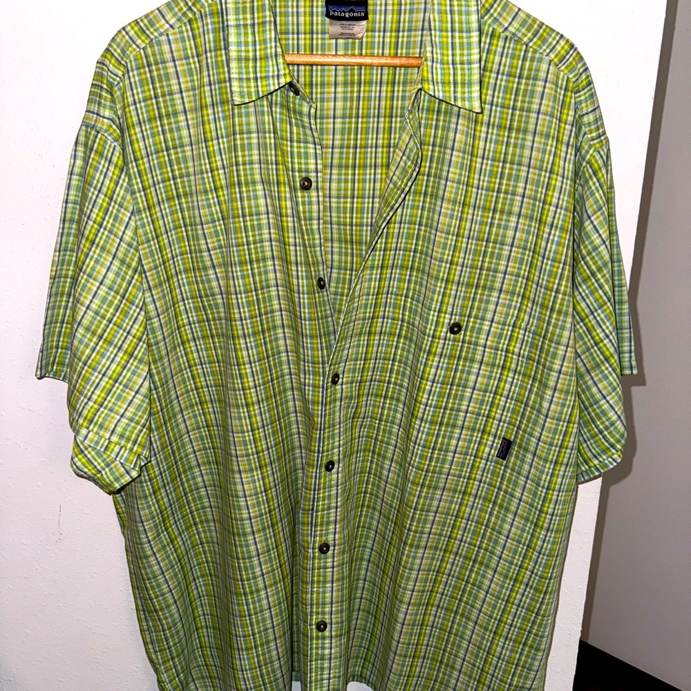 Patagonia Olive Plaid Casual Shirt